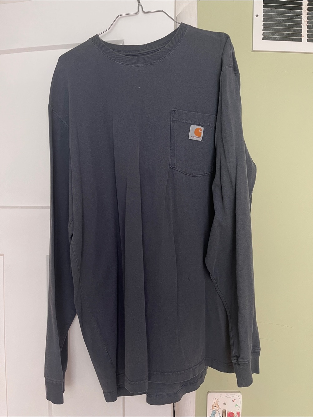 Carhartt Men's Long Sleeve Pocket T-Shirt - Charcoal